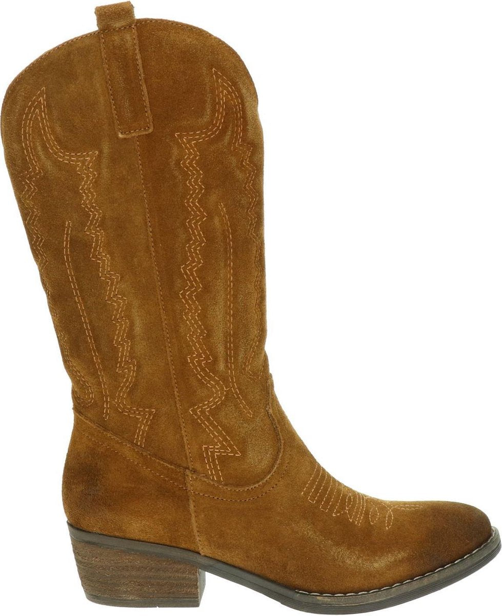 Nelson dames cowboylaars - Cognac - Maat 41