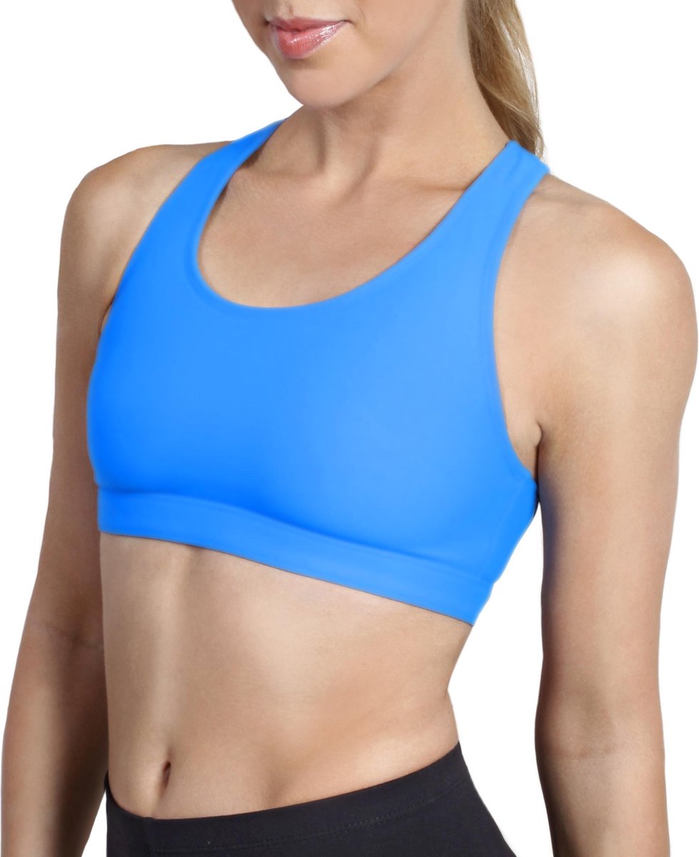 Sport bh dames- sporttop-  sportjock-cup 60-70 ABC- XS - blauw