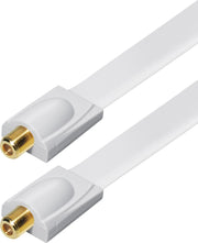 Transmedia F (v) - F (v) deur/raam coax adapter / wit - 0