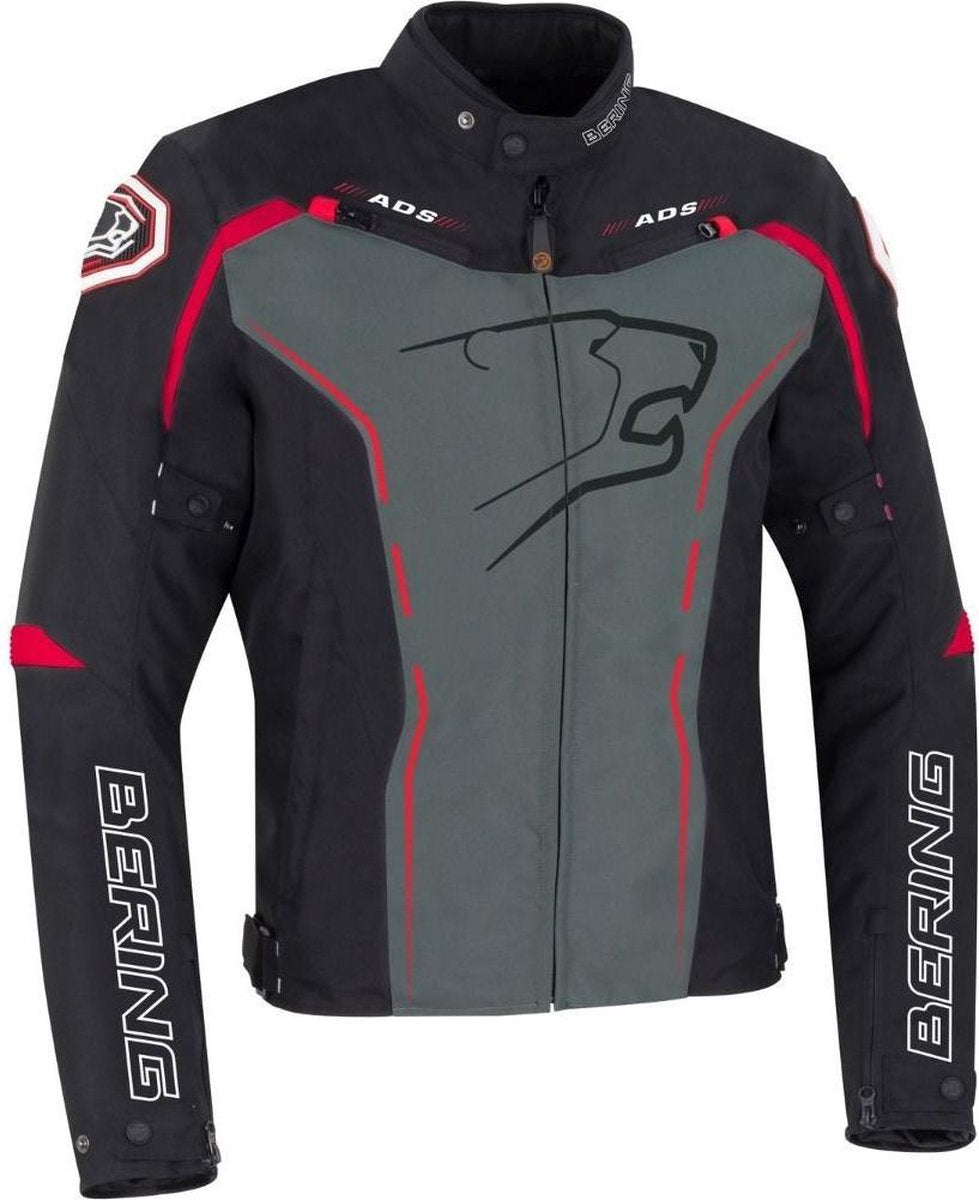 Bering Kaloway Black Grey Red Motorcycle Jacket L
