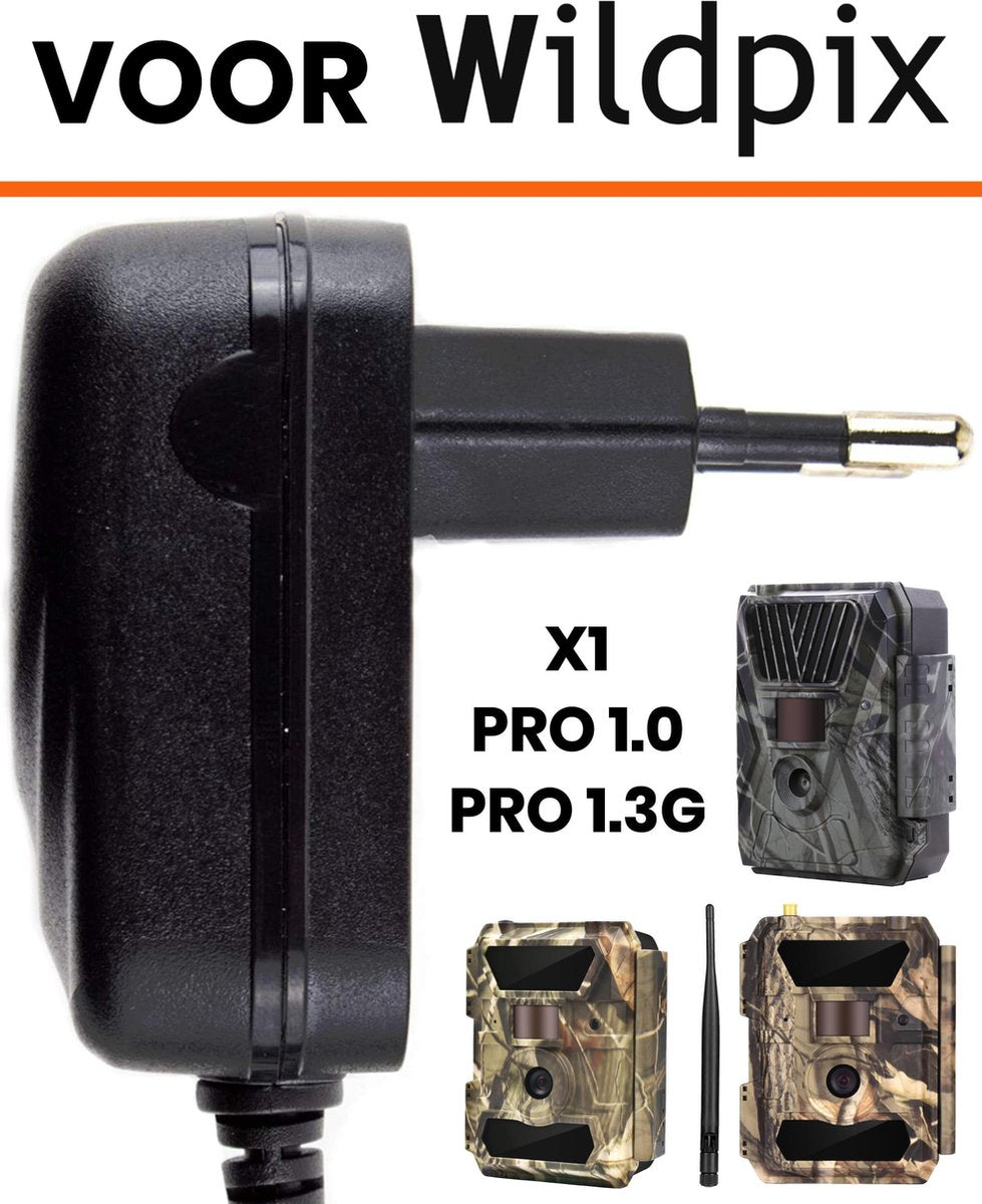 Adapter voor Wildpix Wildcamera - Voeding - 12V - X1 - Pro 1.0 - Pro 1.3G