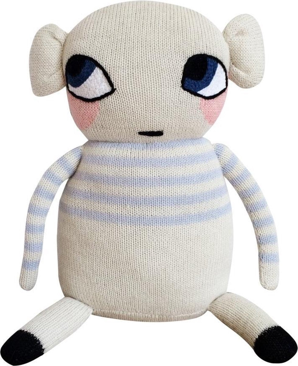 Luckyboysunday Knuffelpop 30 Cm Alpaca Wol Wit