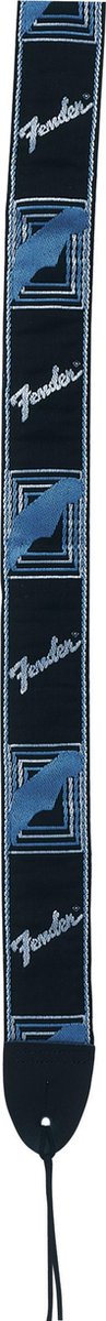 Fender Monogrammed Strap Black Light Grey Blue gitaarband