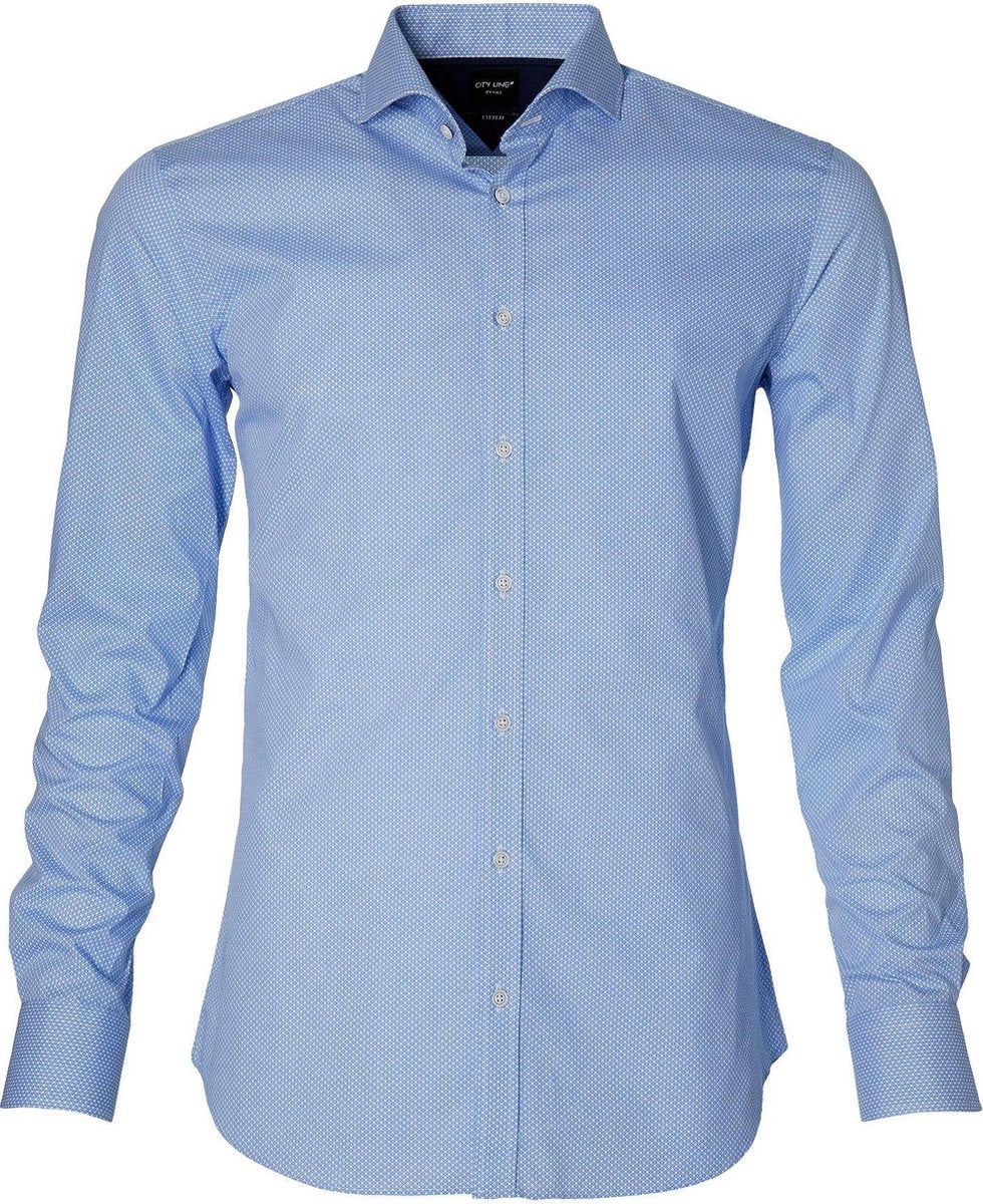 City Line By Nils Overhemd - Body Fit - Blauw - 41