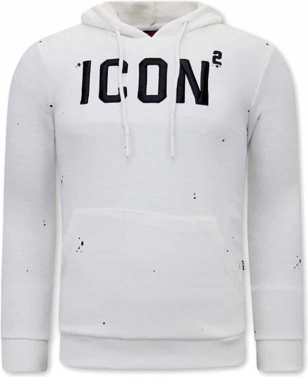 TONY BACKER ICON Heren Hoodie - Wit - Maten: L