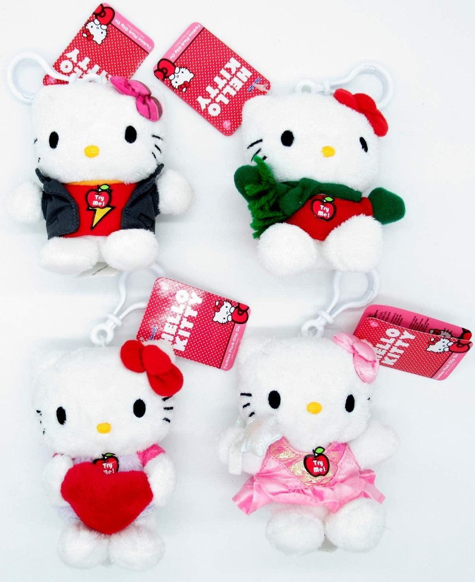 Hello Kitty fashion plush clip on(+/- 11 cm)