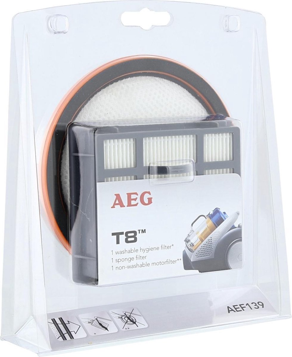 AEF139 vervangingsfilters voor T8 stofzuiger