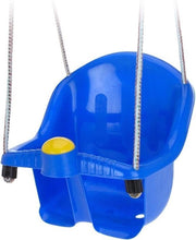 Blauwe peuterschommel met touw - Kinderschommels/peuterschommels/babyschommels
