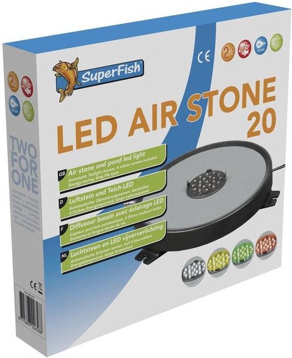 Superfish Vijver Led Lamp & Luchtsteen 20 cm