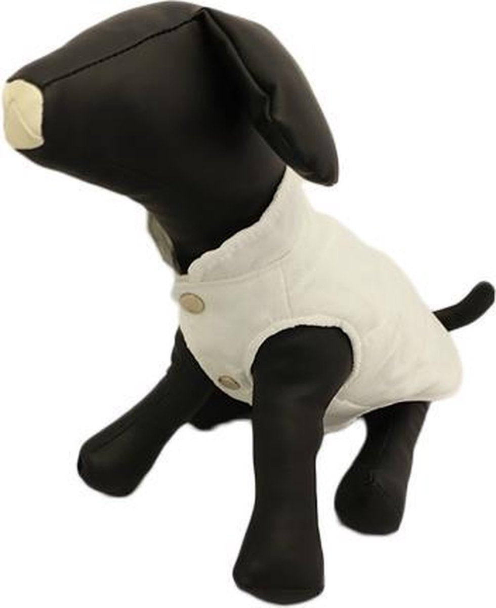BODYWARMER WIT VOOR HONDEN - S ( rug lengte 27 cm