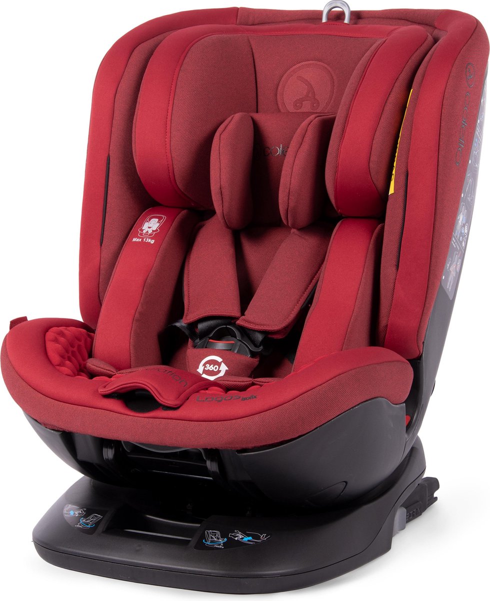 coletto Logos Isofix - Autostoel - 360° Graden Draaibaar Autostoel - 0 t/m 36 kg - Rood