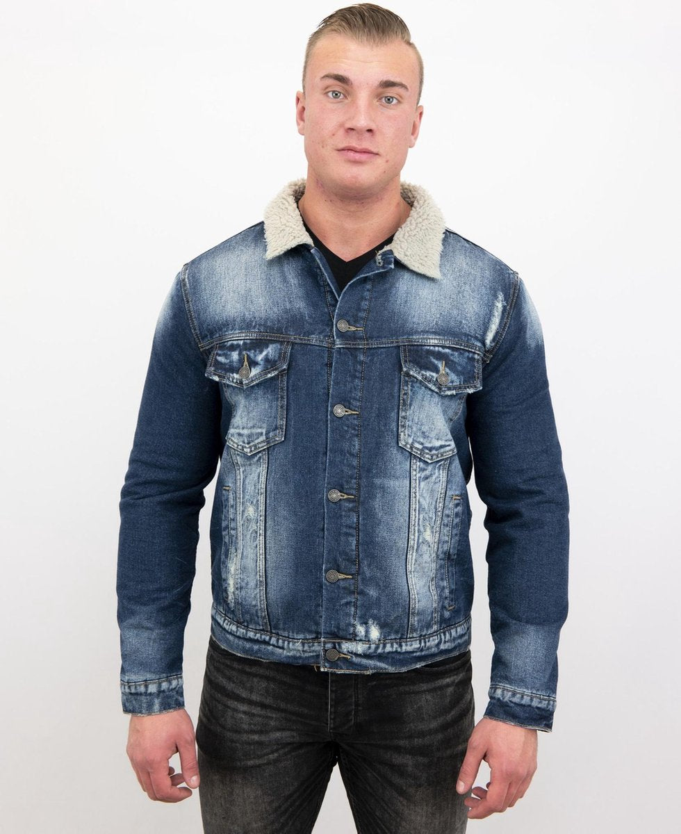 WARREN WEBBER Trucker Heren Jack - Spijkerjas - Blauw - Maat: L