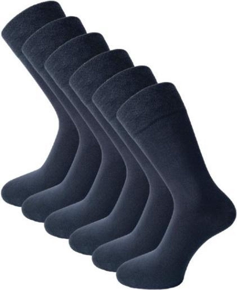 6 paar SQOTTON Herensokken - Gold Label - Naadloos - Antraciet - Maat 43-46