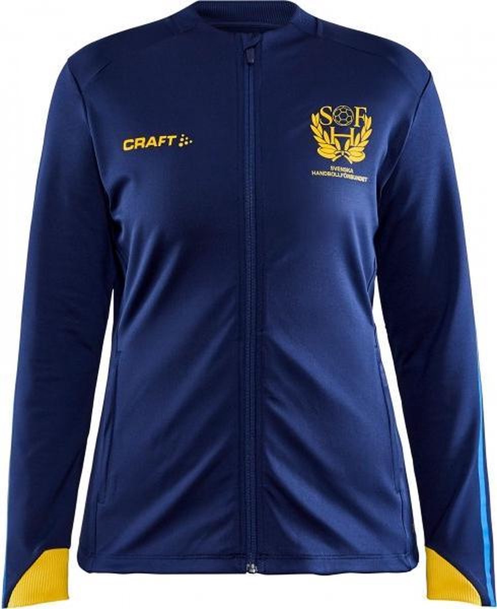 Zweeds Handbalteam Full-Zip Jacket Dames - navy/geel - maat S