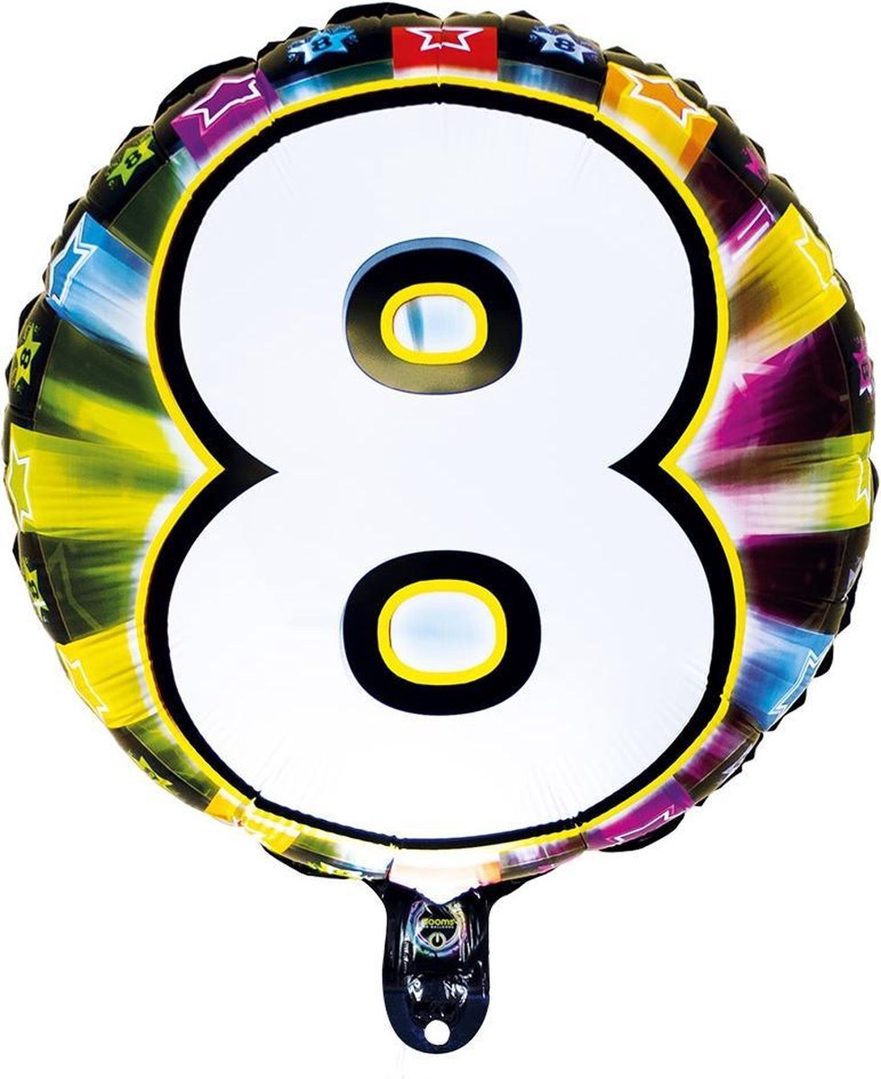 Illooms Led-folieballon Cijfer 8 56 Cm