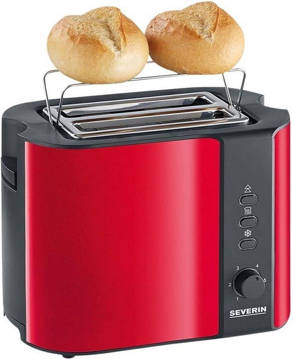 Severin AT2217 - Broodrooster - Rood/Zwart