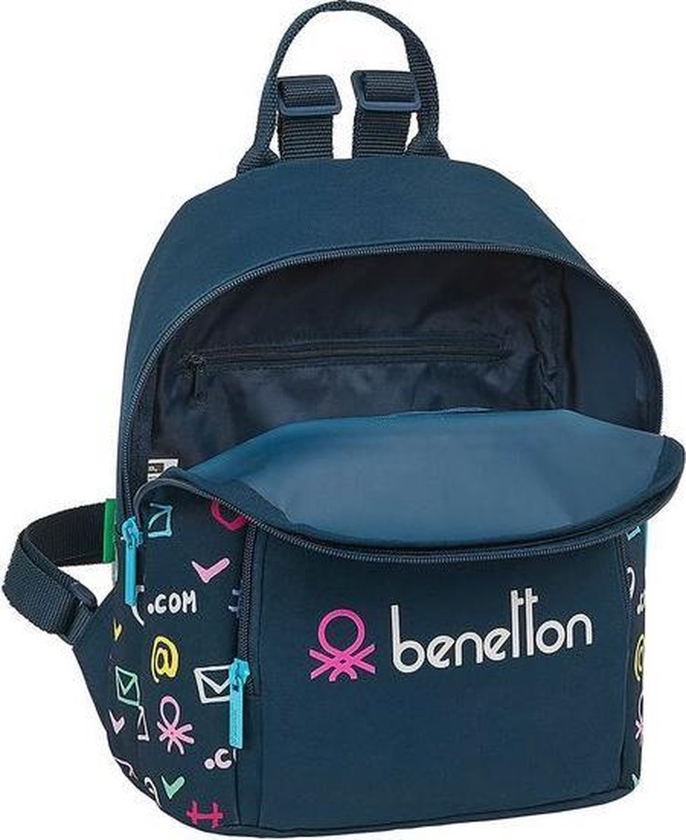 Casual Rugtas Benetton Dot Com Marineblauw
