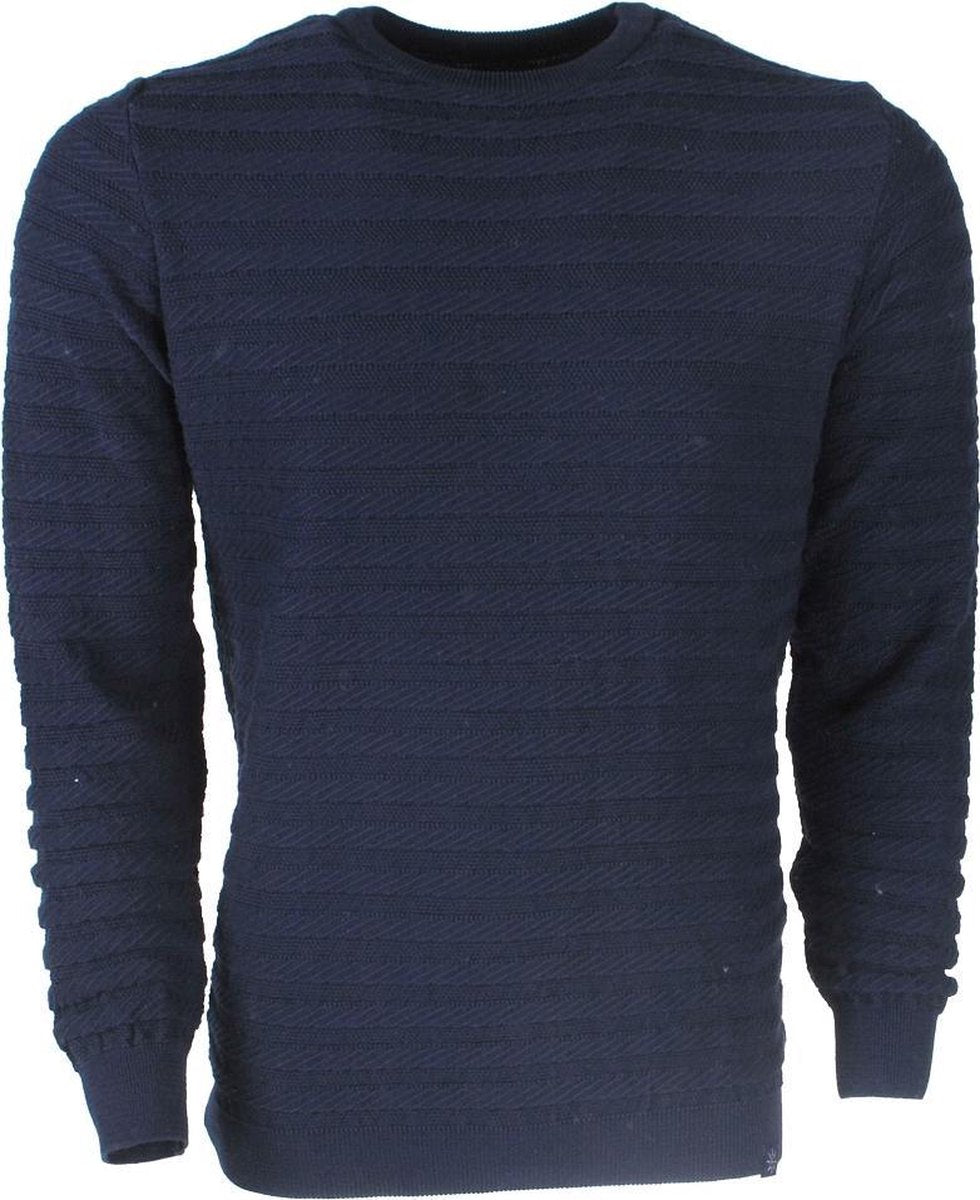 Ferlucci - Exclusieve Heren Trui - Fijn gebreid - Vasco - Navy