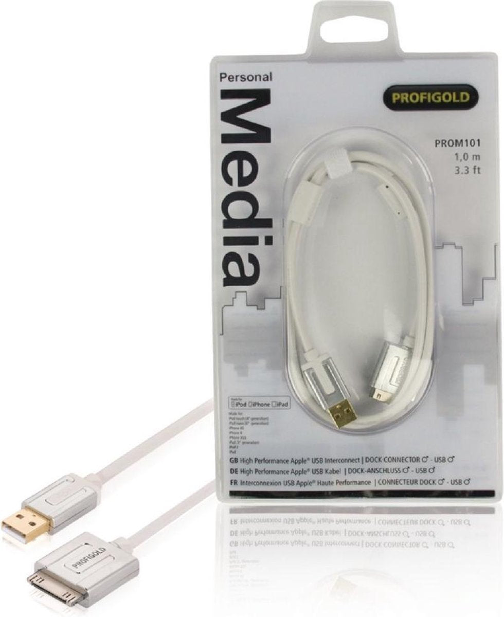 Profigold Prom101 Sync And Charge-kabel 30-pins Dock Male - Usb 2.0 A Male 1