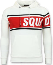 Enos Trui met Capuchon - Witte Hoodie Mannen - Rood - Maten: XS