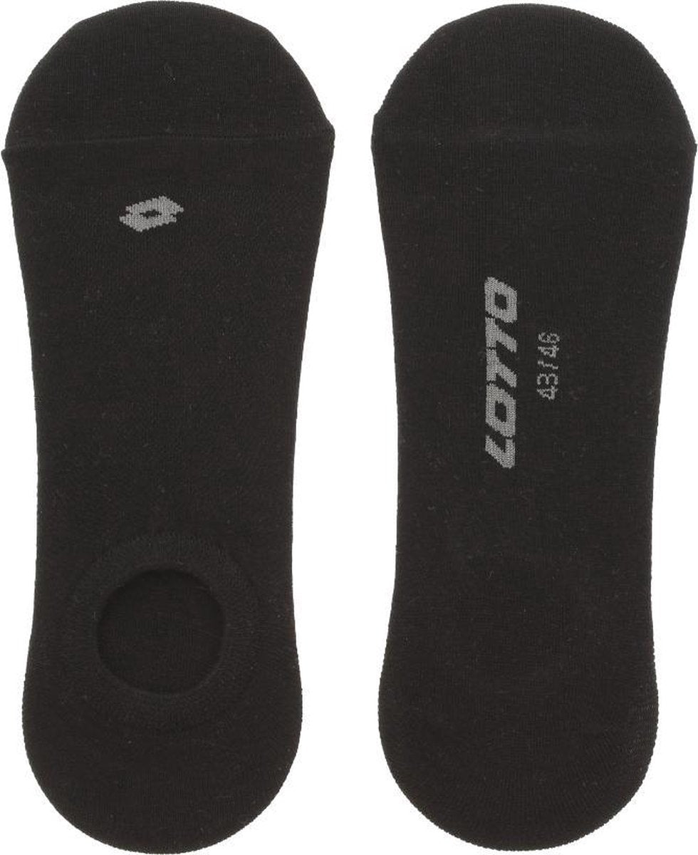 16 paar Zwarte LOTTO FOOTIES Sneakersokken. Maat 39-42 UNISEX Bulk-voordeel.