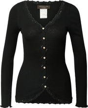 Rosemunde gebreid vest silk Zwart-L