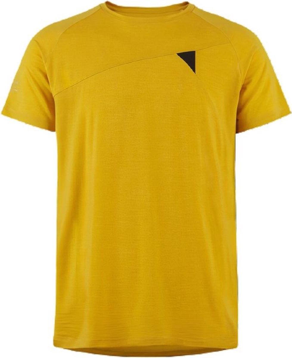 Klättermusen T-shirt Heren Tencel/merinowol/elastaan Geel Maat M