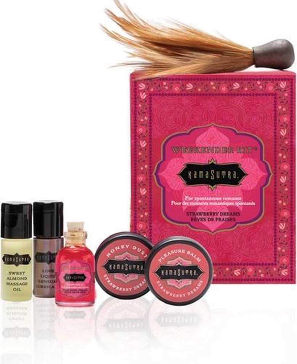 Kamasutra Weekender Kit - Aardbei | Olie | Geuren | Erotische | Erotisch | Massage | Body to Body | Therme | Glijmiddel | Set | Seks | Mannen | Vrouwen | Valentijn