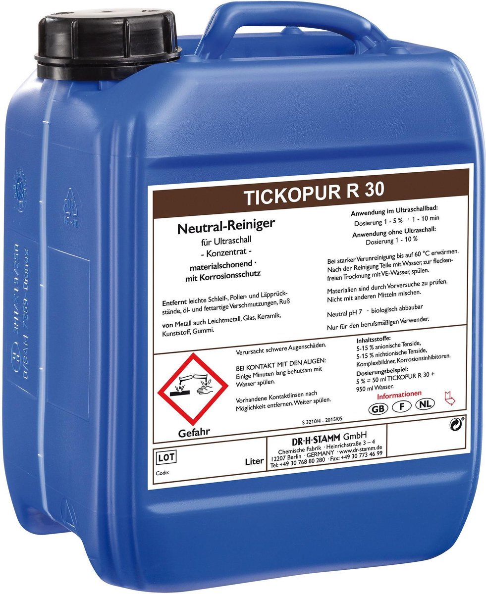 TICKOPUR R30 - 5L Reinigingsconcentraat voor graveer gereedschap