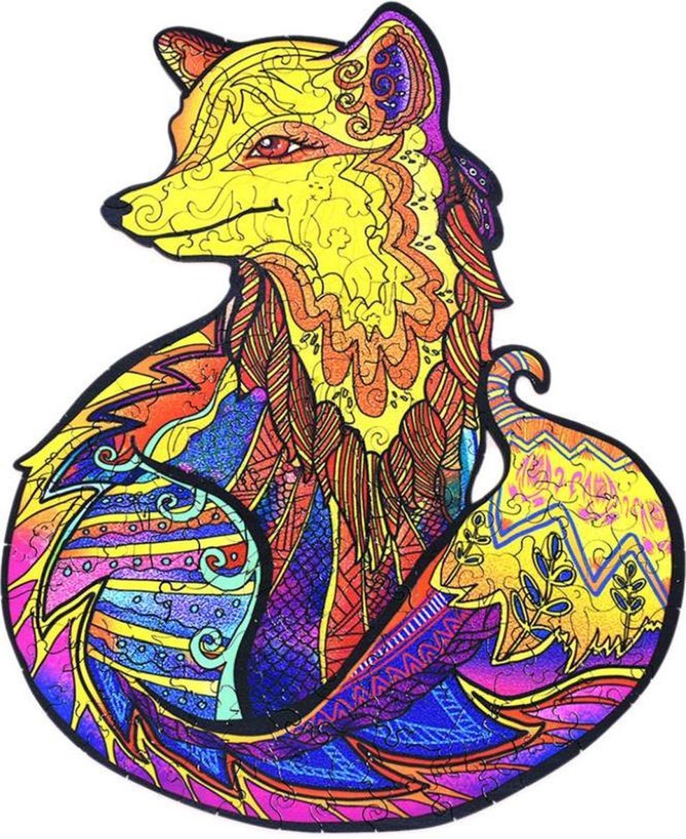 Mystery Fox 033  A3| Legpuzzel vos|houten puzzel | 200 stukjes | dierenpuzzel| meer dan 50 verschillende modellen