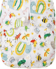 HappyBear - Pocketluier Insecten | 4-15kg - Onesize - Wasbare luiers - Herbruikbare luiers