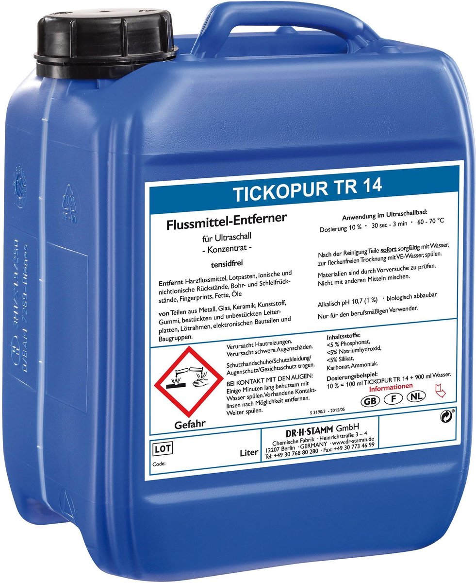 TICKOPUR TR14 - 5L flux verwijderaar voor printplaten