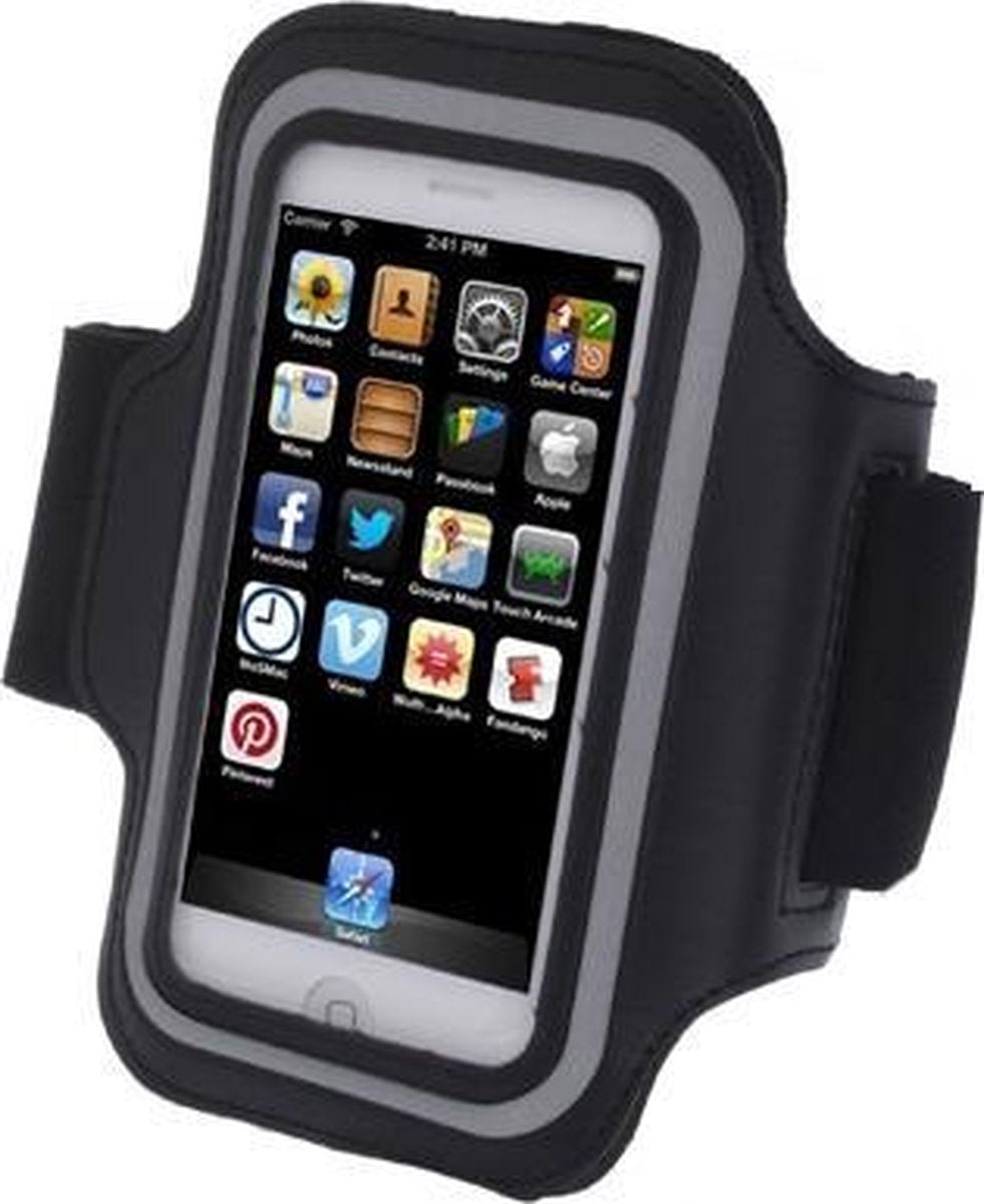 Mobigear Sport armband Zwart voor Apple iPhone 5 / 5S / 5C / SE