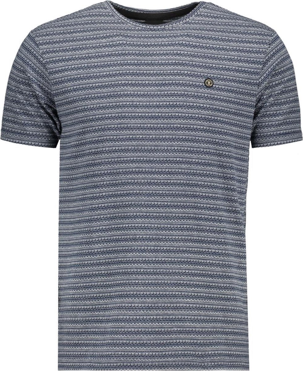 Twinlife Regular fit T-shirt met all over print Maritime blue maat XL