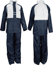 Ralka Regenpak - Kinderen - Unisex - Maat 128 - Marine/Wit