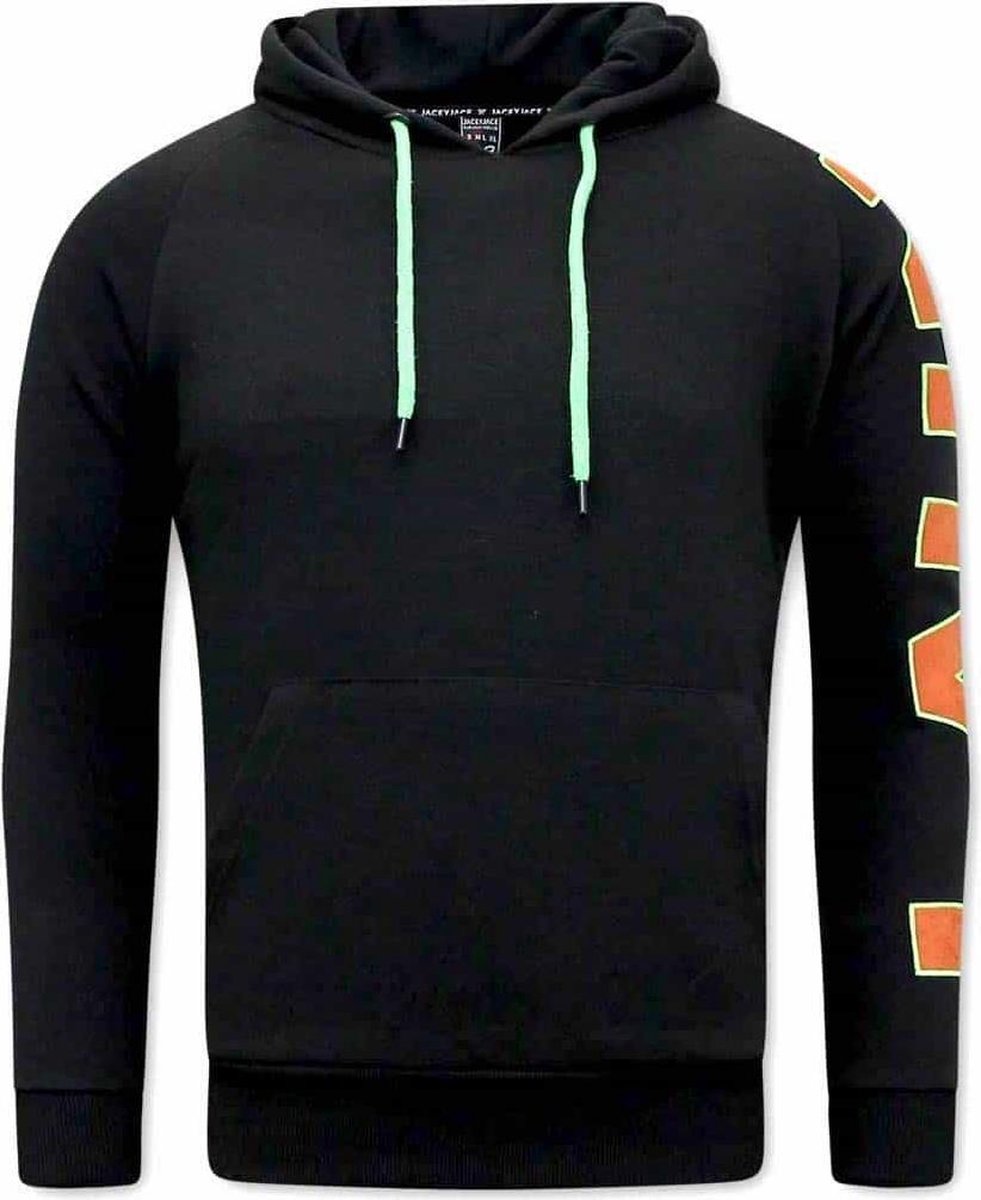 TONY BACKER Oversized Hoodie Heren - Zwart - Maten: L