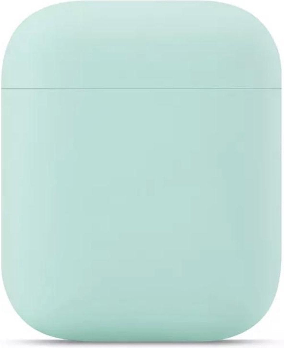 Siliconen Bescherm Hoesje Cover voor Apple AirPods Case -Airpods Hoesje Siliconen Case Licht Groen (green)