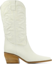 Mace Leren Dames Cowboylaarzen - Wit - Maat 41