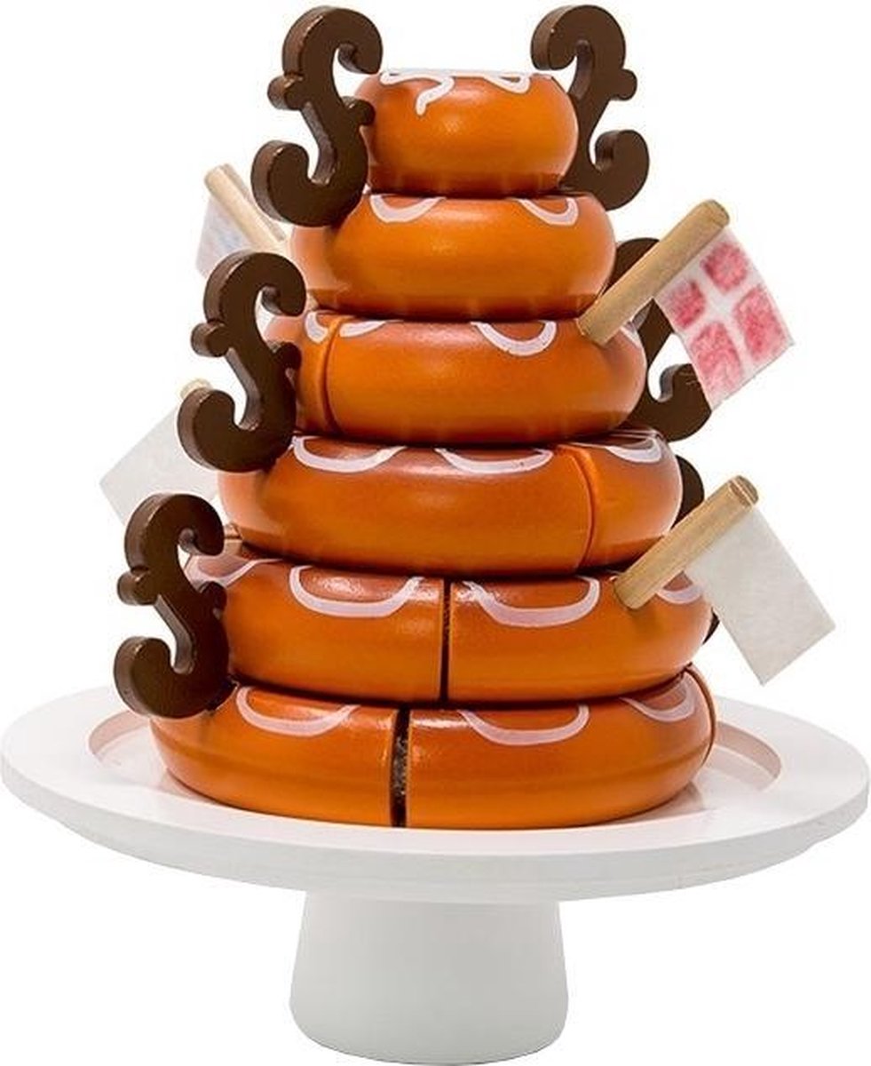 Mamamemo Marsepeincake Hout 17 Cm Bruin