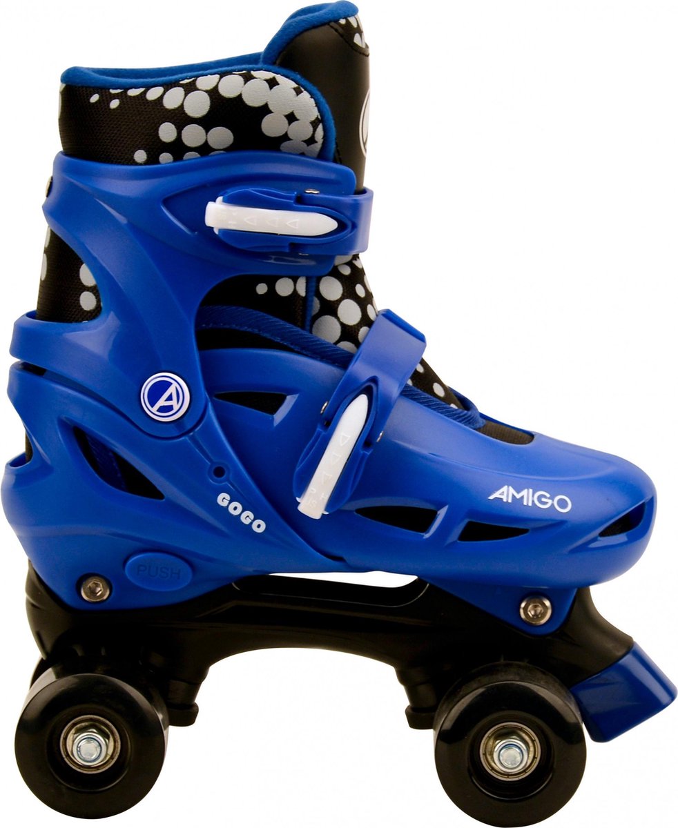 AMIGO Gogo rolschaatsen - Voor jongens en meisjes - Zwart/Blauw - Maat 34-37