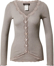 Rosemunde gebreid vest silk Bruin Gemêleerd-L