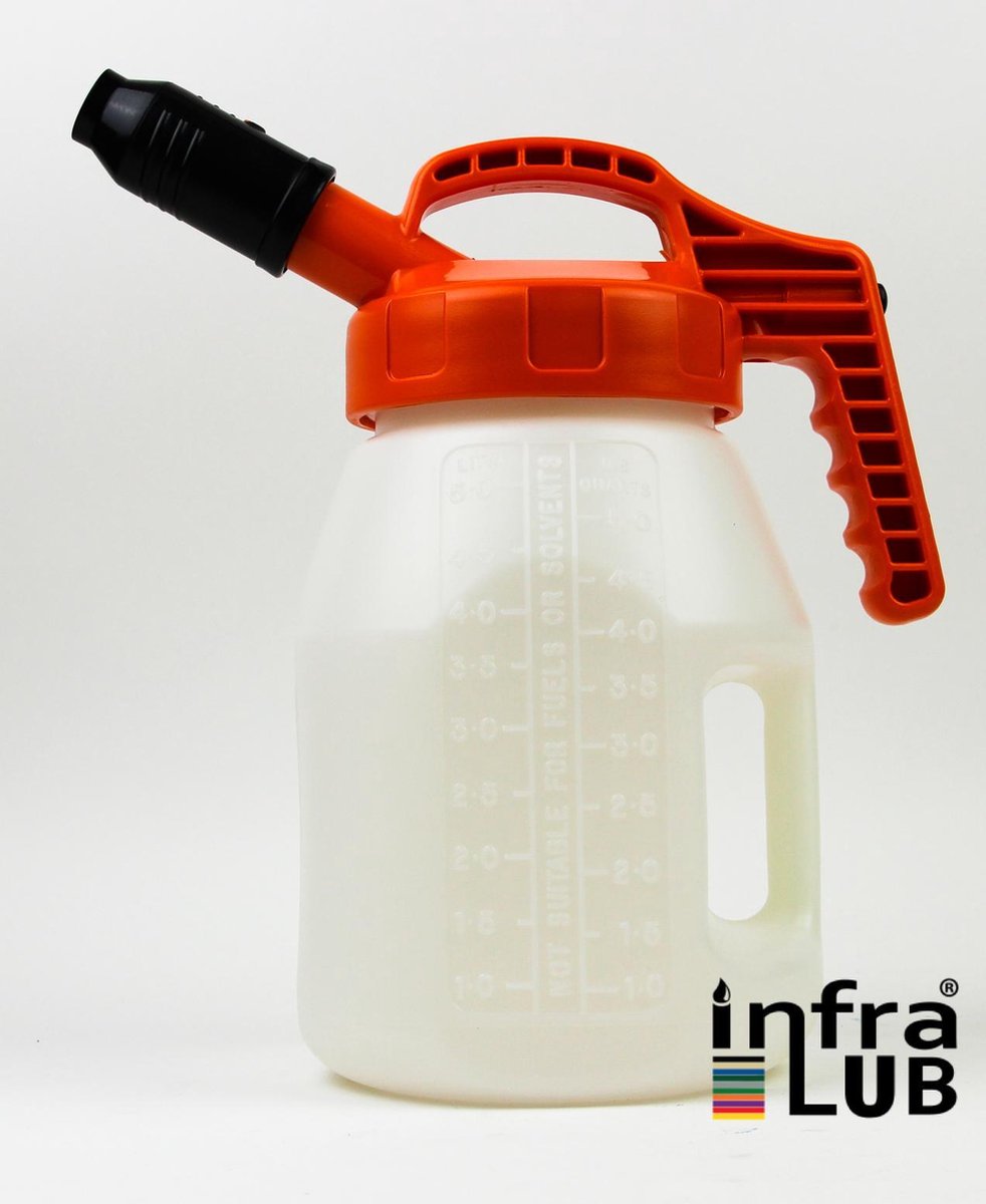 Schenkkan (5 L) met korte tuit deksel - oranje