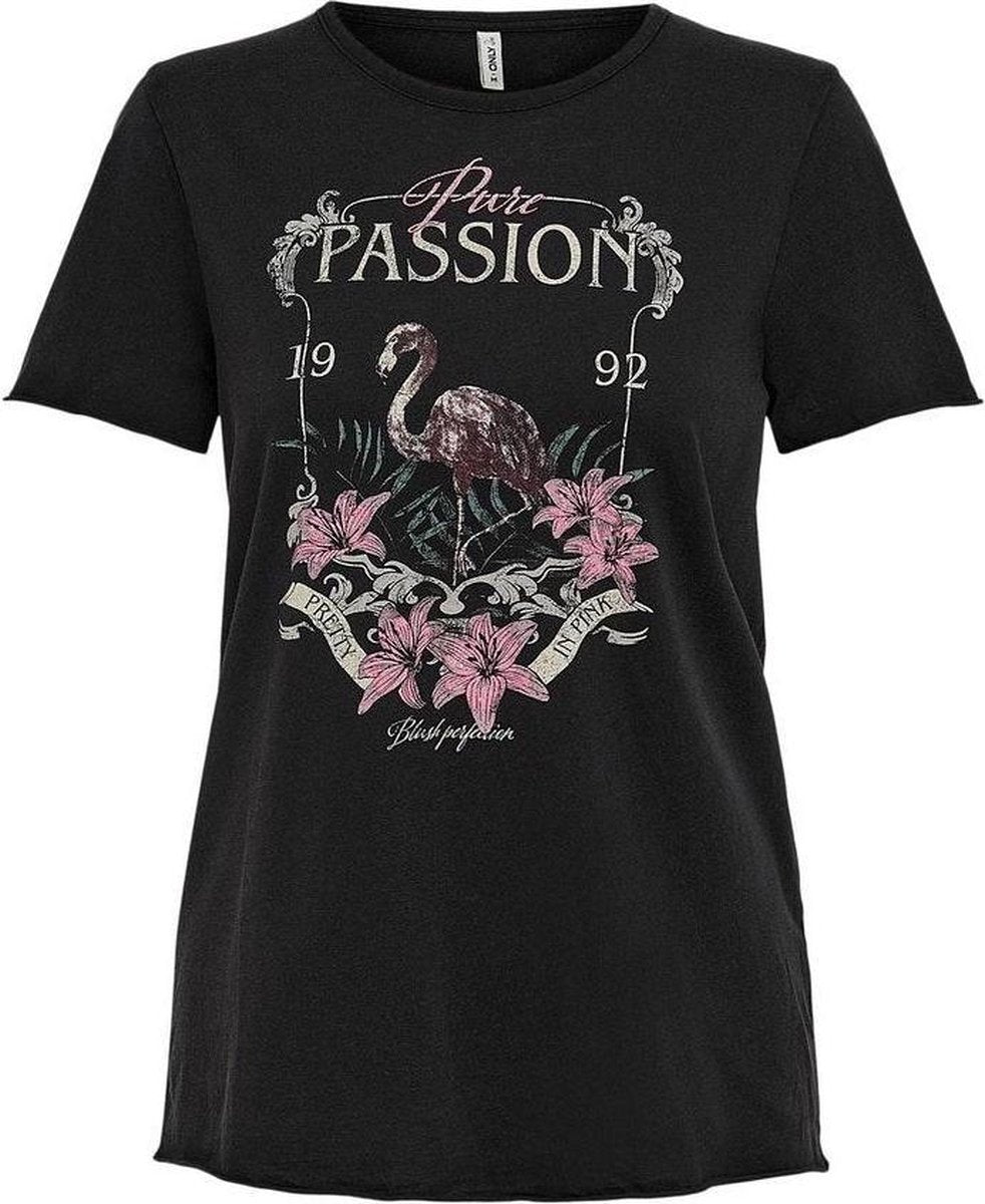Onllucy Life Reg S/s Top Box Jrs 15231632 Black/passion