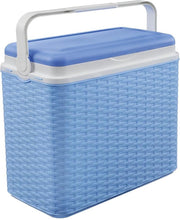 Koelbox 24ltr Rotan Blauw - Reis Koelbox - Camping Koelbox