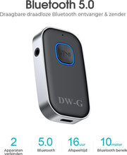 DW-G Bluetooth Adapter / Bluetooth Audio Receiver & Transmitter / FM Transmitter / Bluetooth Ontvanger /  AUX / 3.5MM / Streamer
