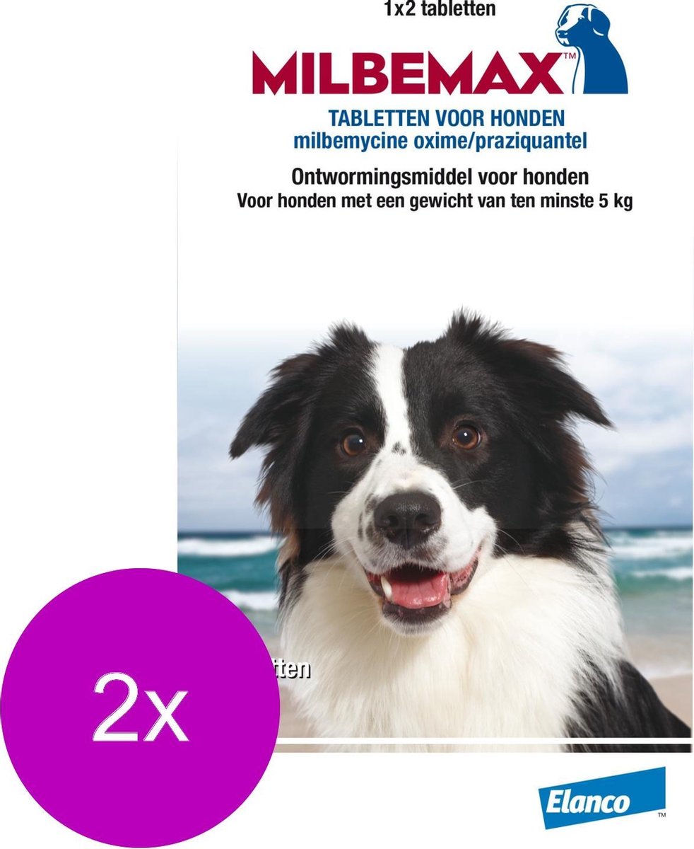 Elanco Milbemax Hond - Anti wormenmiddel - 2 x 2 tab 10-50kg