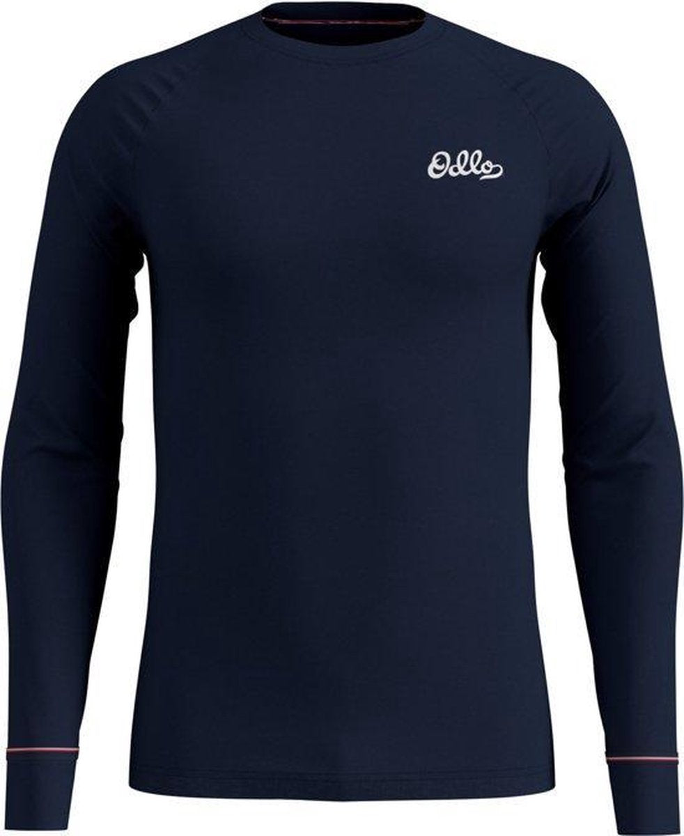 Odlo Bl Top Crew Neck L/S Active Warm Originals Heren Sportshirt - Diving Navy - Maat XL