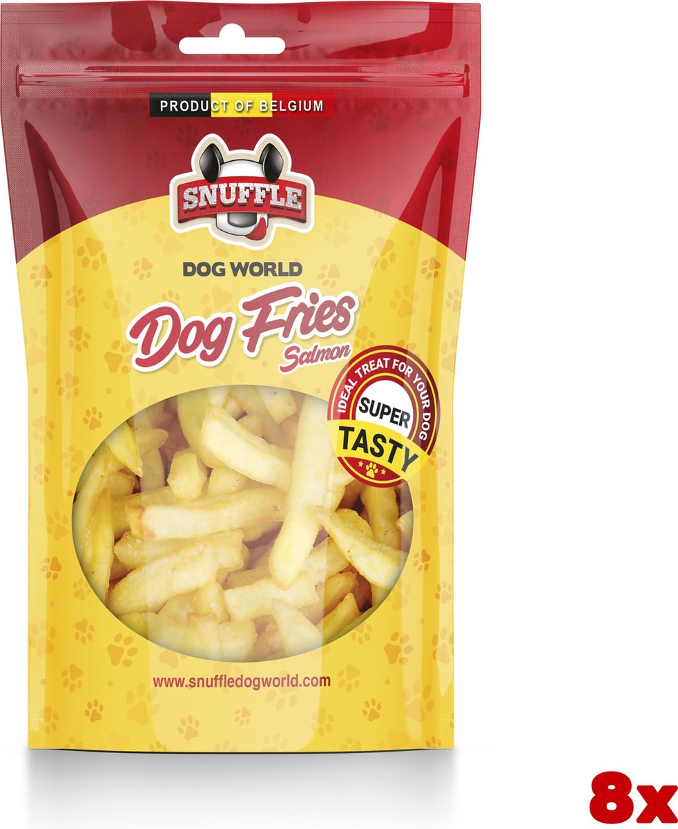 Snuffle Dog Fries Salmon 8x 40gr