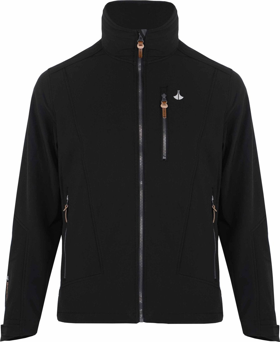 BJØRNSON 4 Seizoenen Softshell Jas Winddicht Heren Zwart - Maat 2XL - DAG