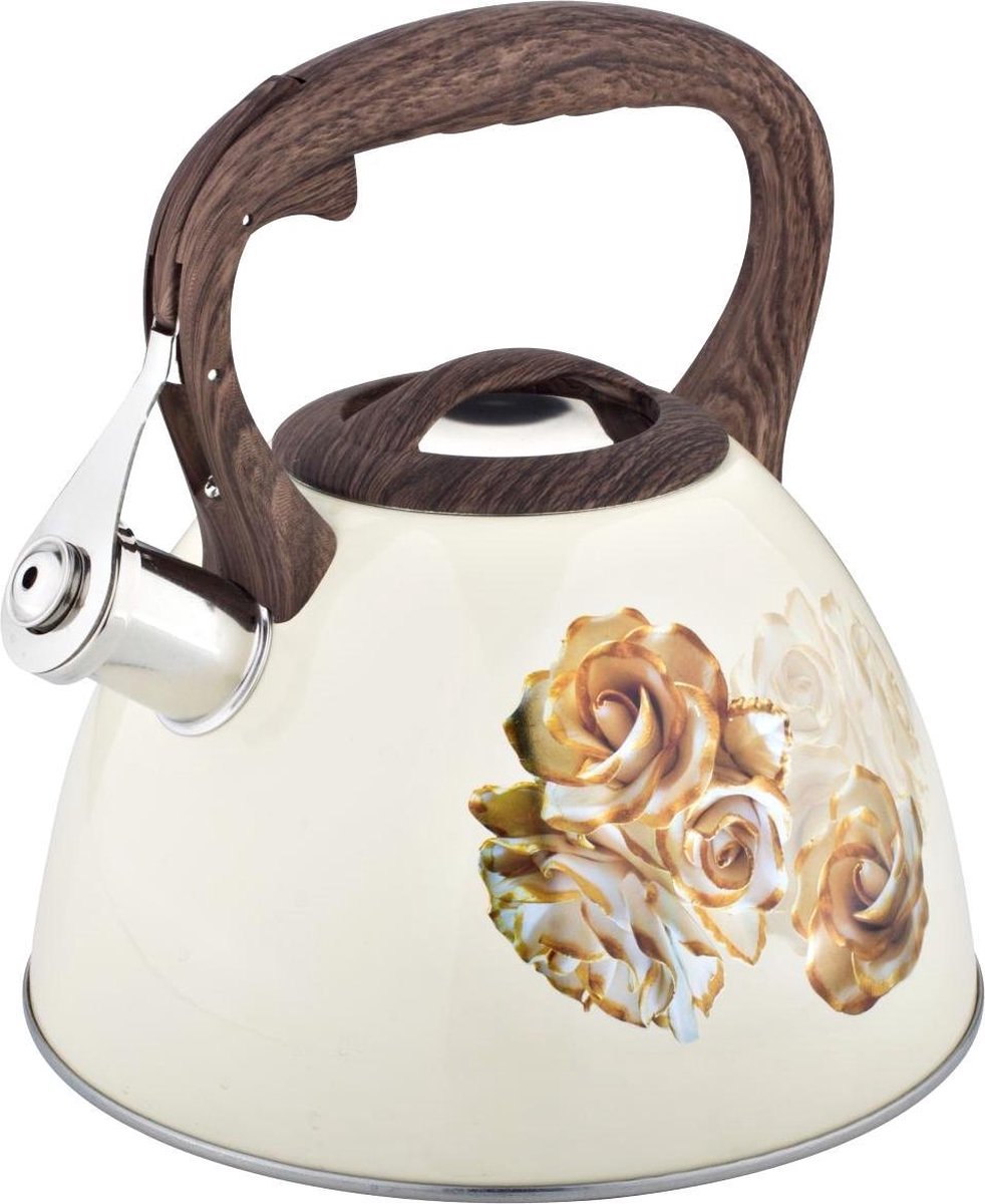Edënbërg Classic Line - Luxe Fluitketel - 3.0 liter - RVS - Crème